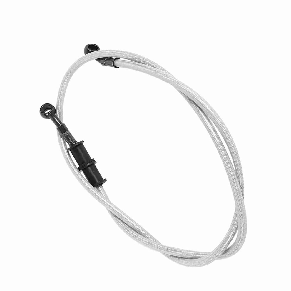 50Cm Braided Steel Brake Clutch Oil Hose Pipe For Motorcycles Silver 7901393155540