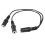 28cm 3.5mm Θηλυκό σε Dual Jack Θηλυκό Y Splitter Στερεοφωνικό Καλώδιο Ήχου Μαύρο 4