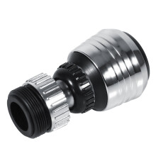 360 Rotatable Faucet Nozzle Filter Water Saver, Silver, 64mm