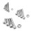 480pcs M2/M3/M4 Stainless Steel Hex Socket Cap Screws and Nuts Set 15