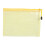 A5 Plastic Zipper Bags File Folder Durable Waterproof Yellow 4