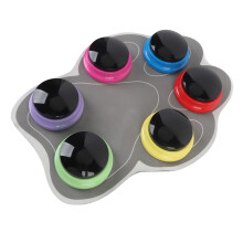 6pcs Dog & Cat Communication Buttons Set with Mat & Stickers for Pet Training
