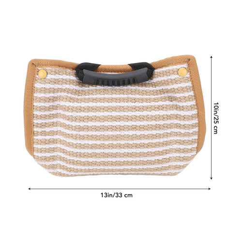 Durable Coarse Jute Dog Bite Pillow with Handles for Training 1