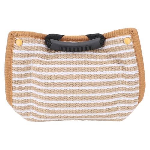 Durable Coarse Jute Dog Bite Pillow with Handles for Training 2