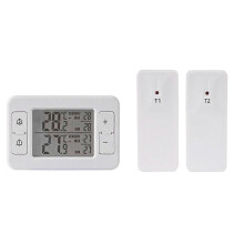 Drahtloses Transmissionsthermometer, LCD, digitaler Alarm, Kühlschrank, Gefrierschrank, elektronischer Temperatursensor, drinnen und draußen