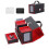 Storage Box 3 in 1 Includes Dices Tray Capacity-black red 1