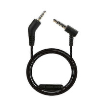 Ersatz-Audiokabel mit Mikrofon für Bose QuietComfort QC 3 Kopfhörer in schwarzer Farbe