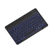 10-Zoll-Hintergrundbeleuchtete Tastatur, Bluetooth, Protable, Mini-Mute-Tastatur für Handys, Tablets und Laptops, Kabellose Tastatur B,