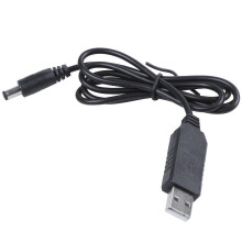 USB DC 5V zu DC 12V 2,1 mm x 5,5 mm Modulwandler, DC-Barrel männlicher Stecker, Steckdosen-Stromkabelstecker, USB-zu-DC-Kabel -1M (5V zu DC