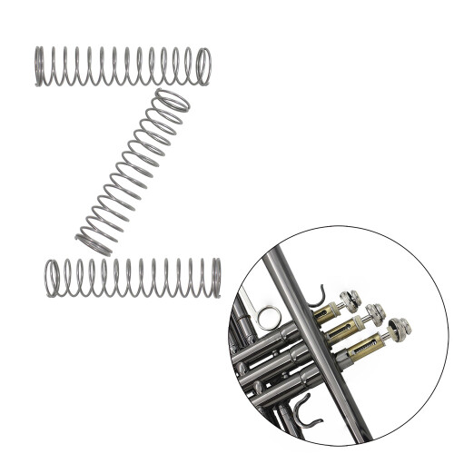 3pcs Silver Copper Trumpet Piston Valve Spring 37.9mm Replacement 1