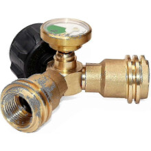 Barsinfi elosztó, propán tartály Y elosztó adapter, műszerrel, 2-irányú LPG adapter Tee Joint-val
