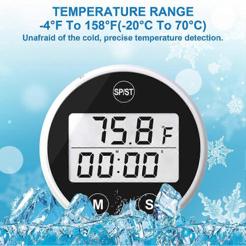 Digital isbadstermometer Vattenbadtermometer med digital display Vattentät kallvattenvattentermometer 2
