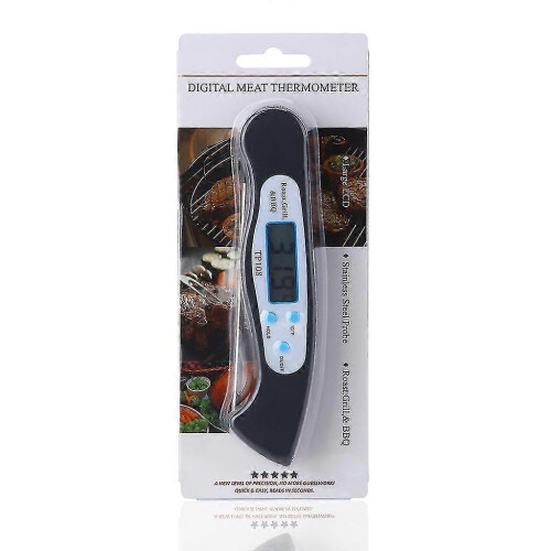 LCD Digital Kitchen Cooking Fleischthermometer Orange Faltbare 2