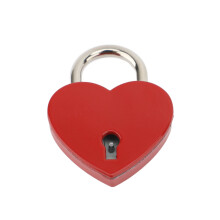 4x Heart Padlock 38x30mm Zinc Alloy Love Lock