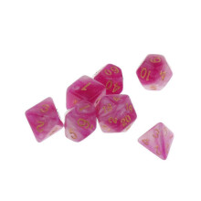 7 Stück polyedrische rosa Würfel für D&D-RPG-Spiele
