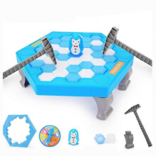 Gra Save the Penguin on the Ice, Pułapka Pingwina, Przełamacz lodów, aktywuj Family Party Puzzle Table Children Break Ship
