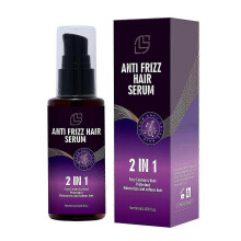 Anti Frizz Hair Serum Spray, 2 In1 Frizz Control Hair Serum für krause, trockene und beschädigte Haare, Feuchtigkeitsspenden, nährt und repa