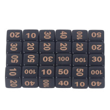 24 Stück D6 Polyhedrale Würfel 14mm Acryl Wasserfest Ausgewogene Spielwürfel für Tischspiele