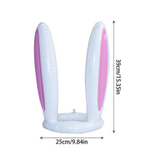 Inflatable Bunny Ear Ring, Easter Rabbit Ears Hat with Rings Toss Game for Kids Adults Easter Indoor Outdoor Game Purple,2024 Tian