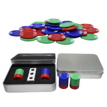 Grenzüberschreitende heiße Links-, Mitte- und Rechts-Englische Würfelset-Verteilungschips Aluminiumbox-Verpackung Gaming-Würfel-Accessor