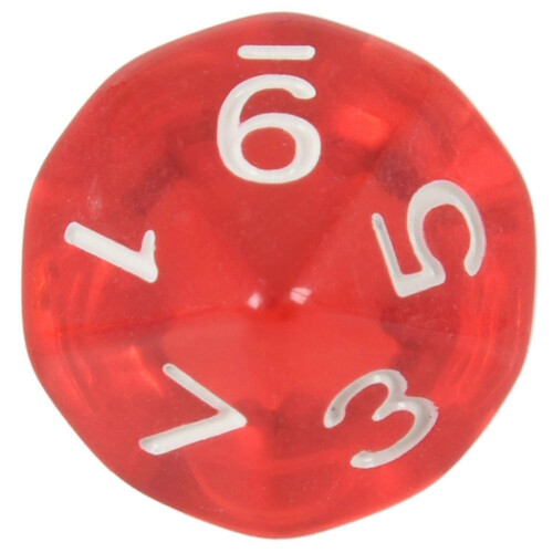 10-dadi D10 Dado a dieci facce per giochi da tavolo trasparenti multicolore 2