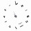 Modern DIY Large Wall Clock Kit - 3D Mirror Surface Sticker for Home & Office 2