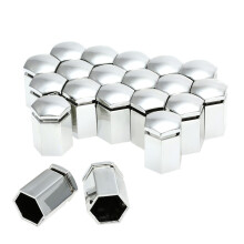 20Pcs 17mm Car Wheel Nut Bolt Caps Plastic Covers for Vauxhall, Black/Gray/Silver