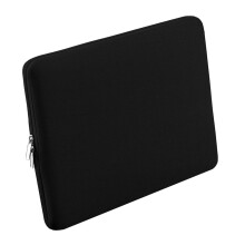 Slim Laptop Sleeve 15.6'' with Zipper Protective Soft Case for Ultrabook Black