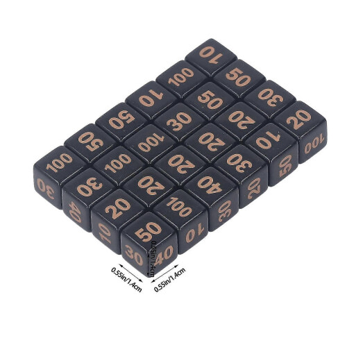 24pcs D6 Polyhedral Dice 14mm Acrylic Waterproof Balanced Game Dice For Table Games 1