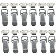 12 Teile: Motorhaubenclip, Hebelverriegelung, Federverriegelung, Kippverschluss, Federverschluss mit Haken, Edelstahlfederverschluss für Sch