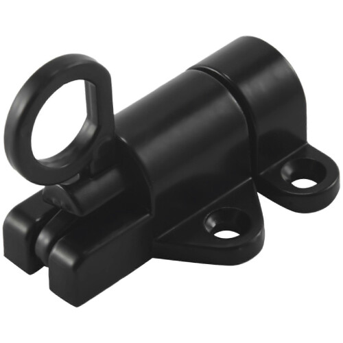 Aluminum Alloy Security Automatic Window Gate Lock Spring Bounce Door Bolt Latch, Black 1