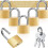 12 Pack Mini Padlock Small Padlock Solid Brass Locks with 3 Key for Luggage Lock,Backpack,Gym Locker Lock,Suitcase Lock 2