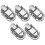 5Pcs Knot Nickel Drawbolt Closure Μάνδαλο Για Αποσκευές Κιθάρα Μουσική Θήκη Τρόλεϊ 2