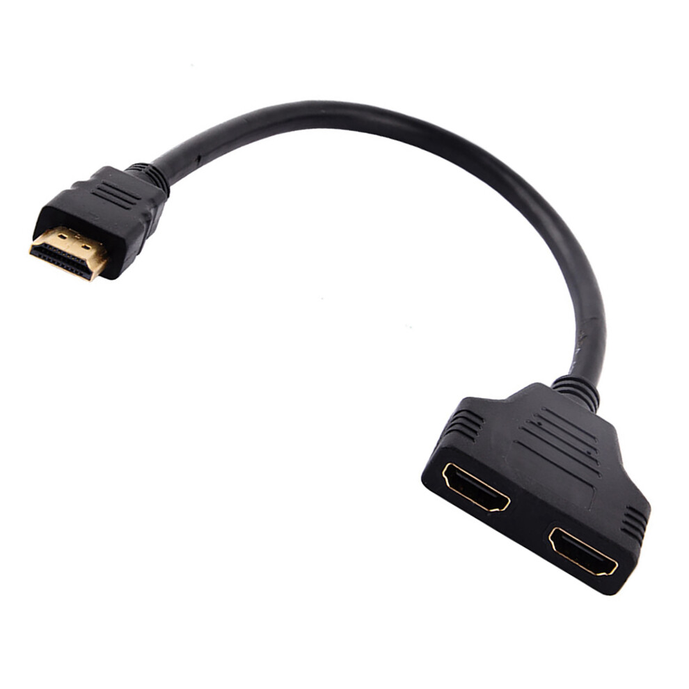 1080P Hdmi Splitter Cable 11.8 Inch For Hdtv, Ps3, Dvd Black 4631393091410
