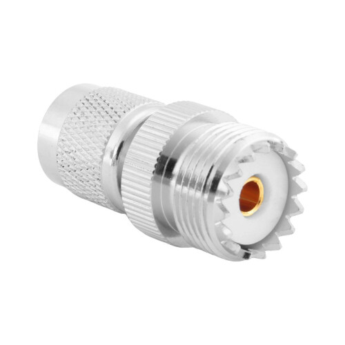 TNC-Männchen-zu-PL259 UHF-Weib-Adapterstecker, silberner 2