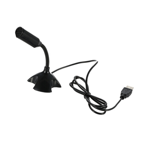 USB Desktop Microphone, 360 Adjustable, Noise Filtering, Black 1