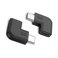 2 PCS/Satz 90-Grad-rechtwinkliger USB 3.1 Typ C Männchen-zu-Weibchen-Konverter USB-C-Adapter für Smartphone-Portable-Anschluss