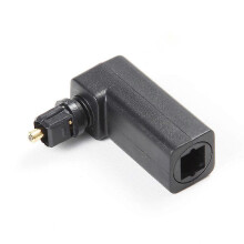 1Pcs Toslink 90 Grad optisches Audiokabel Adapter männlich auf weiblich rechtwinkligen 360 dreht PC TV DVD Stereo optisches Kabel
