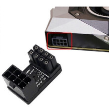ATX 8-poliger 6-poliger männlicher 180-Grad-Winkel (von vertikal zu horizontal) auf 8-poliger 6-poliger weiblicher Power-Jack-Adapter für De