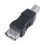 USB-Druckeradapter Typ A, weiblich – Typ B, männlich, schwarzsilberner Ton 1