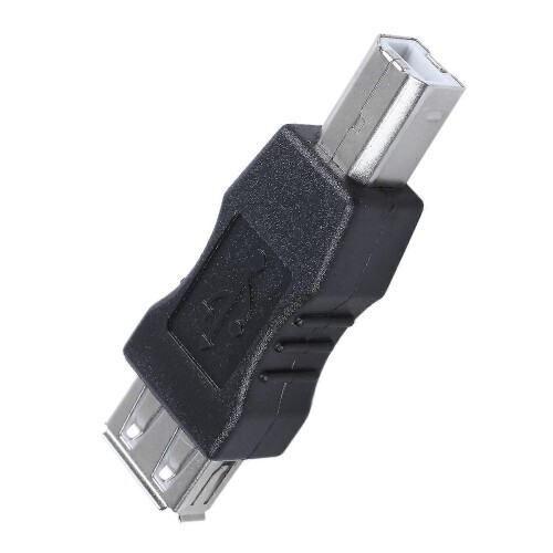 USB-Druckeradapter Typ A, weiblich – Typ B, männlich, schwarzsilberner Ton 1