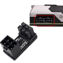 ATX 8-poliger 6-poliger männlicher 180-Grad-Winkel (von vertikal zu horizontal) auf 8-poliger 6-poliger weiblicher Power-Jack-Adapter für De