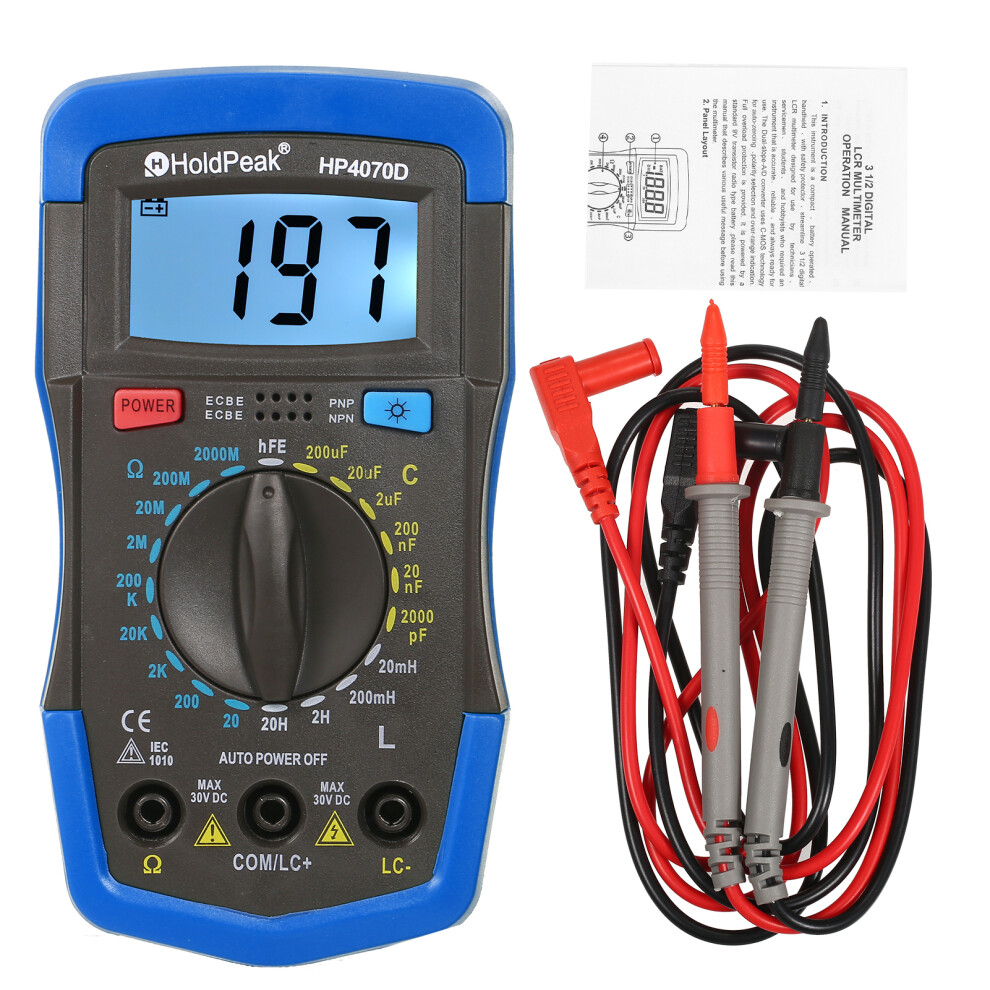 Holdpeak Hp4070d Digital Multimeter Resistance Capacitance Inductance Test 14X7x3cm 7651393092573
