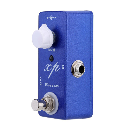 XP Booster Electric Guitar Effect Pedal - Blue, +20dB, Compact 1