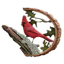 Lebendige Kardinalstatue, handgemachte Vogeldekoration, Kleinvogel, der auf einen Ast tritt, Geschenk für Bi