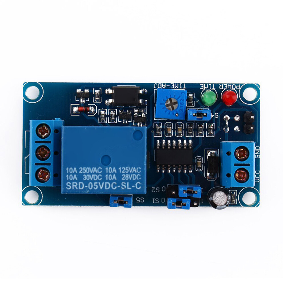 5V Adjustable Delay Timer Relay Module 8 Time Ranges 56.5X29.5x18.5mm 4631393093384