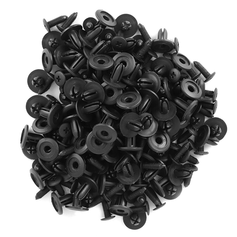Plastic Push Rivets 6Mm Hole 100Pcs Car Fasteners Bumper Fender Clips 3371393094165