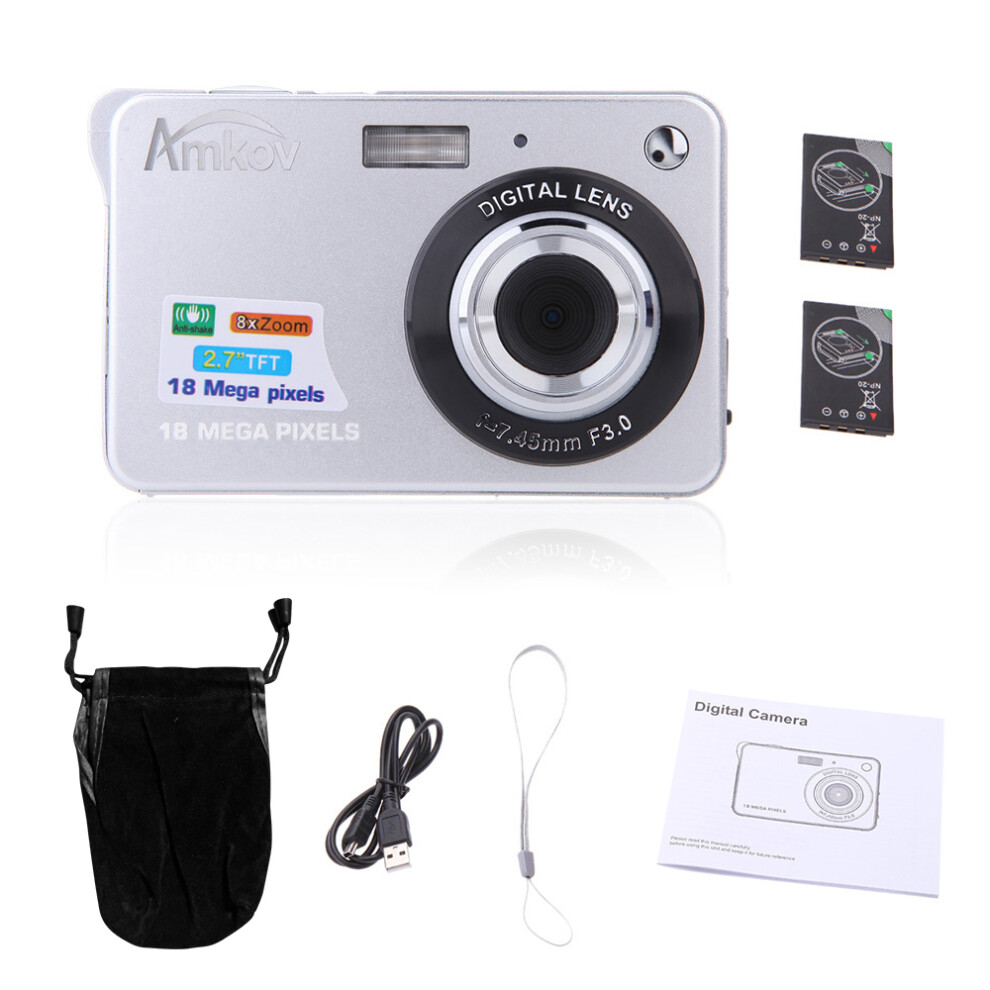 Compact Hd Digital Camera Video Camcorder 18Mp, 2.7" Screen, 8X Zoom, Black 4221393094490