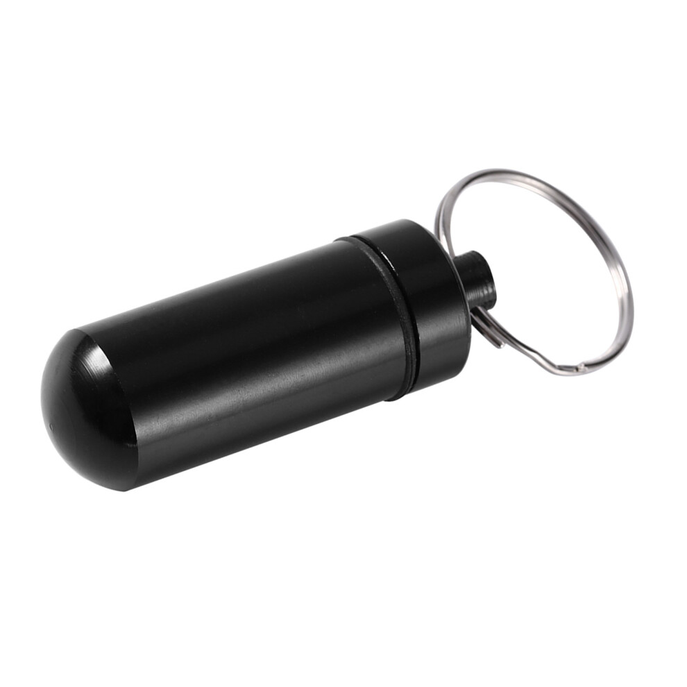 Compact Waterproof Travel Pill Box with Keyring 4 Compartments 30ml Capacity