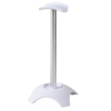 Supporto per cuffie universale in lega di alluminio portacuffie da scrivania con cuscinetti robusti e robusti per casa/ufficio bianco